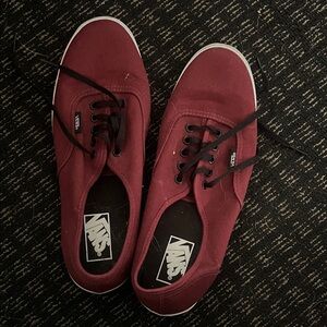 Vans Men's Burgundy Canvas Sneakers